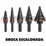 Broca Escalonada Hss 4 Mm A 12 Mm (3Pzas)