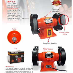 Esmeril De Banco 1/3 Hp  - 5" (125Mm)