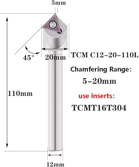 Herramienta para chaflan Tcm C20-30-110- Ocut - Imagen 2